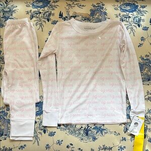 Angel Dear Pink and White 'Big Sister' Pajama Set